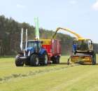 Pottinger przyczepa silosowa Jumbo 7210 + Ciągnik New Holland T8040 + Sieczkarnia New Holland FR9090