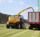 Pottinger przyczepa silosowa Jumbo 7210 + Ciągnik New Holland T8040 + Sieczkarnia New Holland FR9090