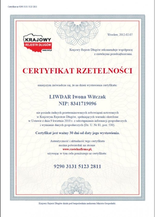 Certyfikat