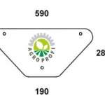 CASE Szyba tylna dolna przezroczysta