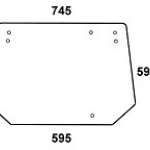 DEUTZ - szyba tylna przezroczysta C-1000 do kabiny: C 1000 / C 1200
