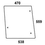 CASE / STEYR - szyba boczna prawa/ lewa zielona CS