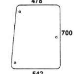 DEUTZ - szyba boczna zielona