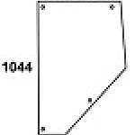 MASSEY FERGUSON - szyba drzwiowa tylna zielona. Seria: MF 3000.