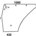 DEUTZ - szyba drzwiowa dolna P / L przezroczysta C-1000 / C-1200 do kabiny: C 1000 / C 1200
