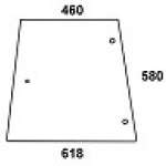 MASSEY FERGUSON - szyba boczna przezroczysta. Seria: MF 300