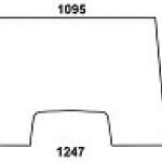 MASSEY FERGUSON - szyba przednia przezroczysta. Seria: MF 300