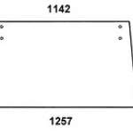 CASE / STEYR - szyba tylna przezroczysta do kabiny: Silent  S3