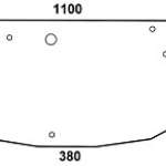 FENDT - szyba tylna zielona Farmer 240-280S.