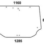 CASE / STEYR - szyba tylna zielona MX