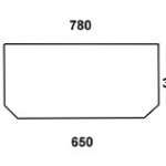NEW HOLLAND - szyba tylna do kabiny Winner