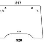 JOHN DEERE - szyba tylna do kabiny LX036731 LX036420
