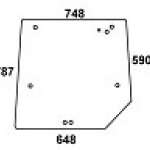 MASSEY FERGUSON - szyba tylna przezroczysta. Seria: MF 4000.