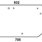 FENDT - szyba tylna przezroczysta 208-209P/ 206-209S.