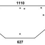 JOHN DEERE szyba tylna  5300, 5400, 5500, 5310, 5410, 5510