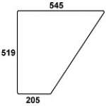 FENDT - szyba drzwiowa dolna przezroczysta Farmer 303, 304, 305, 306, 307, 308, 309, 310, 311, 312