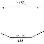 JOHN DEERE -  szyba tylna seria 6000