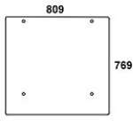 CLAAS / RENAULT - szyba tylna zielona. Pozostałe serie.