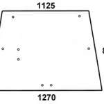 JOHN DEERE szyba tylna zielona do Kabiny SG 2