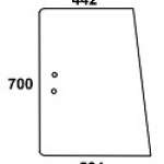 DEUTZ - szyba boczna 2 otwory