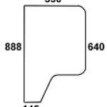 CASE / STEYR - szyba drzwiowa P / L brązowa do kabiny: XL