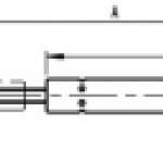 Siłownik (amortyzator) gazowy do NEW HOLLAND / FIAT / FORD szyba tylna