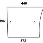 JOHN DEERE szyba drzwiowa dolna P / L przezroczysta