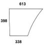 MASSEY FERGUSON - szyba drzwiowa dolna przezroczysta. Seria: MF 300